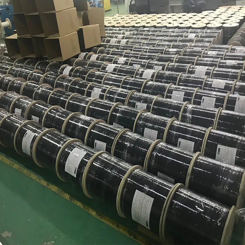 Factory Lowest Price Fiber Optic 1 Core 1km 2km 3km Plywood Drum Ftth Drop Cable Single Mode Indoor Fiber Optic Cable