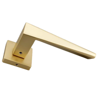 Poignée de porte de douche simple face LCKLUX moderne, noir mat, alliage de zinc, élégante et durable pour appartement