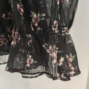 Camicetta in Chiffon da Donna 2025 Vintage con Stampa Floreale, 100% Poliestere, Maniche Lunghe - Product Image 4