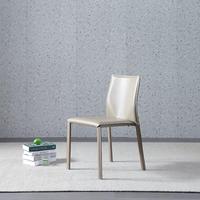 Chaise de salle à manger en cuir crème style selle, design italien simple, multi-usage pour la maison, l'hôtel, la manucure, la coiffure, le restaurant, tabouret