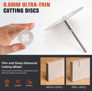 AutoErizo Disque de coupe diamanté pour perceuse <span class=keywords><strong>Dremel</strong></span> Outil rotatif Meule diamantée Lame de <span class=keywords><strong>scie</strong></span> <span class=keywords><strong>circulaire</strong></span> Disque diamanté abrasif - Product Image 2
