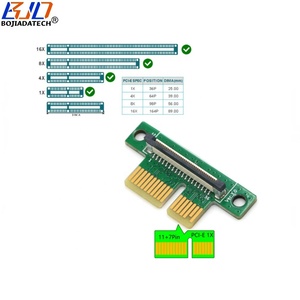 90 độ PCI Express PCIe 1x Khe cắm để PCI-E X1 Adapter riser thẻ + FPC Cáp với pad từ trong kho - Product Image 4