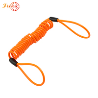 Câble de rappel en spirale Jinta 3,5*1500mm orange haute visibilité pour casque et stationnement temporaire