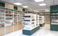Conception et aménagement intérieur de pharmacie tout-en-un |   Étagères de présentation pour compléments alimentaires et solutions de rayonnage pour pharmacies