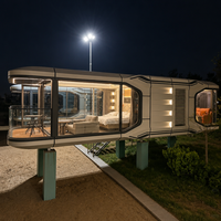 Maison capsule préfabriquée isolée, structure en acier, maison mobile miniature, étanche, insonorisée, cabane modulaire pour les conditions météorologiques extrêmes