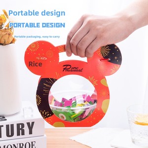 Sac d'emballage en PET <span class=keywords><strong>de</strong></span> qualité alimentaire en forme d'ours pour salade <span class=keywords><strong>de</strong></span> fruits et transport <span class=keywords><strong>de</strong></span> plats <span class=keywords><strong>de</strong></span> Noël - Product Image 2