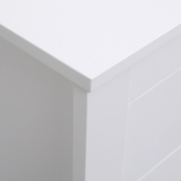 Table de chevet moderne blanche en mélamine à 3 tiroirs avec rangements pour chambre à coucher, salon, appartement