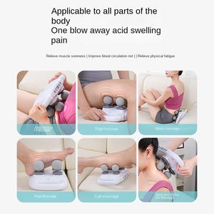 Mini Pistola de Masaje Eléctrica Profesional de Cuatro Cabezales, Instrumento Multifuncional Enchufable para Uso Doméstico - Product Image 4