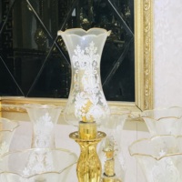 Lampe de table en cristal et cuivre doré de style rétro européen, décoration artistique de luxe pour hôtel, maison, baptême, mariages, cadeau