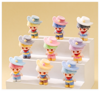 Figurine de cowboy western miniature 3D floquée de dessin animé DIY, jouet pour enfants, ornement, accessoires d'art en résine pour sac surprise mystère