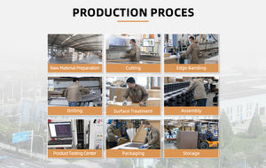 Set di scrivania da ufficio a forma di U con Hutch e schedari di lusso Manager capo CEO tavolo Executive in legno - Product Image 6