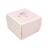 Boîtes à gâteaux transparentes de luxe 12 pouces, 12X12X6, emballage en carton avec poignée, pour anniversaire de noël, vente en gros