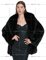 Parka Chaude d'Hiver pour Femme en Fausse Fourrure de Renard Moelleuse, Luxe Écologique, Grande Taille, Traitement Teint