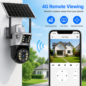 Precio de Fábrica Cámara Solar 4G de Seguridad Exterior con Detección Humana por IA V380, Doble Lente, Visión Nocturna, Almacenamiento en la Nube y Panel Solar - Product Image 4