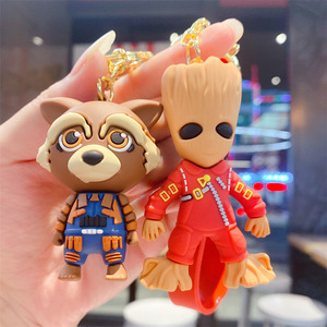 <span class=keywords><strong>Porte</strong></span>-<span class=keywords><strong>clés</strong></span> créatif de dessin animé <span class=keywords><strong>Groot</strong></span> l'arbre-garçon, pendentif pour sac à dos et voiture, pour hommes et femmes - Product Image 3