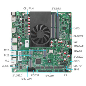 Mini ITX công nghiệp Bo mạch chủ với Intel I7-8565U 8/10 Gen Intel Core DDR4 Bộ nhớ M.2 NVMe 4K hỗ trợ mới - Product Image 5