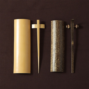 Ensemble de cuillères à thé en bambou faites à la main pour la cérémonie du thé, origine Anji Zhejiang, 100 pièces, emballage inclus - Product Image 1