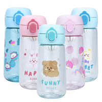Bouteille d'eau en plastique avec couvercle pour enfants, Logo personnalisé, échantillon gratuit, bon marché, gourde promotionnelle élégante