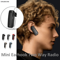Produsen Walkie Talkie Mini Earhook XUNLIBAO Tipe 668 Type-C Handsfree Radio Dua Arah untuk Salon Hotel Restoran Tata Rambut