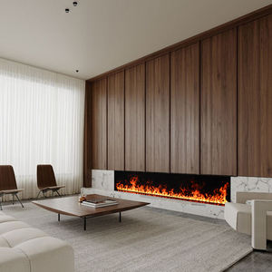 Feu à vapeur d'eau 3D <span class=keywords><strong>60</strong></span> pouces Noir Argent Cheminée électrique élégante Cheminée intelligente à vapeur d'eau Multicolore - Product Image 5