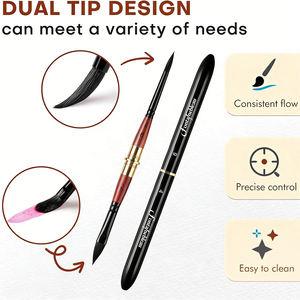 Juego de 6 Pinceles de Acuarela de Doble Punta 2026, Pelo de <span class=keywords><strong>Ardilla</strong></span>, Puntas Versátiles con Estuche, Perfectos <span class=keywords><strong>para</strong></span> Pintura de Acuarela y Gouache - Product Image 6