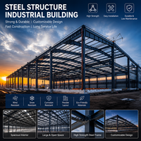 Estructura de Acero Prefabricada Industrial, Almacén, Hangar, Diseño Moderno, Taller, Edificio de Oficinas, Centro Comercial, Gimnasio, Supermercado