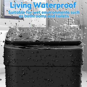 BX 2 Pack 2.2 Gallon Automatic Garbage Can <strong>Small</strong> Motion Sensor Smart Trash Can Slim Waterproof Garbage <strong>Bin</strong> for <strong>Bathroom</strong> - Product Image 4