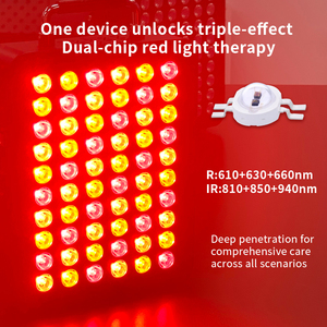 แผงบำบัดผิวหน้าด้วยแสงสีแดงและอินฟราเรดใกล้แบบตั้งโต๊ะ REDSKY 610 630 660 810 850 940nm ชิปคู่ พร้อมปลั๊กแบบ US - Product Image 2