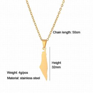 <span class=keywords><strong>Europa</strong></span> América <span class=keywords><strong>Israel</strong></span> y Palestina <span class=keywords><strong>mapa</strong></span> colgante collar de acero inoxidable personalidad de la moda colgante - Product Image 6