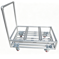 Carro de Transporte de Aluminio Personalizado, Resistente, para Uso Industrial, con Ruedas con Frenos
