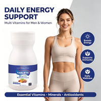 OEM/ODM Multi-vitamines pour le soutien énergétique quotidien - Renforce l'immunité et l'énergie et soutient la santé osseuse avec des vitamines A, B, C, D - 60 comprimés