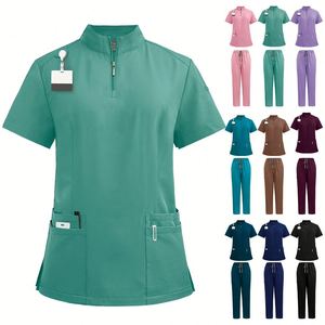 Nursing Uniform <b>Sets</b> for Women Men Scrubs <b>Set</b> Nurse Uniforms for Hospital <b>Doctor</b> Top & Pants with Multi Pocket Hospital Uniforms - Product Image 2