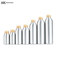 Bouteille en aluminium avec bouchon à vis anti-fuite de 40 ml, 50 ml, 100 ml, 120 ml, 150 ml, 200 ml, 250 ml pour l'emballage de liquides cosmétiques