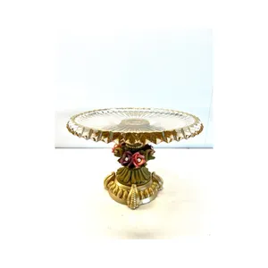 イタリア品質の伝統的なデザインの樹脂とクリスタルの花瓶芸術的なテーブルセンターピースマルチカラーが利用可能