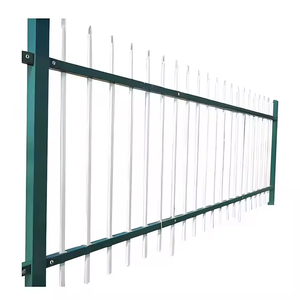 Clôture de sécurité en acier au zinc en gros d'usine galvanisée noire enduite de puissance personnalisable palissade de jardin clôture de cour modélisation 3D - Product Image 4