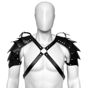 Men Harness Punk Gothic Leather Adjustable Body Chest Harness Cosplay Nightclub Exotic Costumes For Male