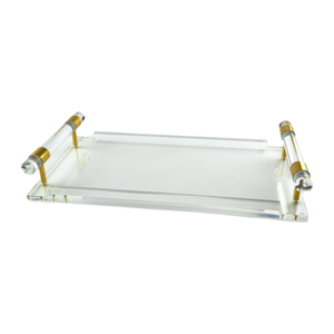 Bandeja <span class=keywords><strong>de</strong></span> servicio <span class=keywords><strong>de</strong></span> plástico decorativa <span class=keywords><strong>de</strong></span> acrílico transparente personalizada para alimentos - Product Image 5