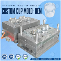 Molde para Recipiente de Orina de Plástico para Dispositivos Médicos, Molde Transparente para Vasos de Laboratorio, Moldeo por Inyección, OEM China