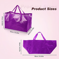 Grand sac à provisions fourre-tout personnalisable personnalisé multicolore logo imprimé écologique recyclable laminé sac tissé en PP