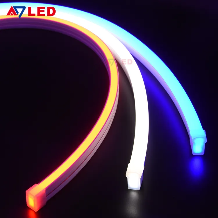 Low Power Consumption Curved 24 Watts 10 × 18 MM Diffuse Silicone Tube Light LED Neon Strips