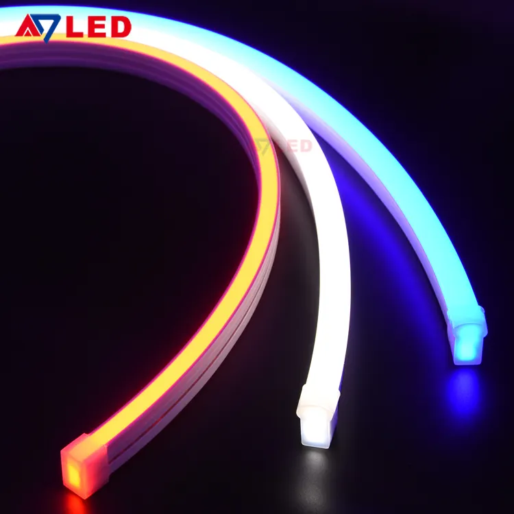 Tubo de luz de silicone para difusão, baixo consumo de energia curvo 24 watts 10x18mm led neon tiras