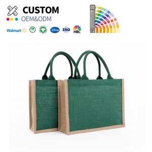 Custom Personalized Green Bridesmaid Gift Jute <strong>Bag</strong>, Letter Print <strong>Hemp</strong> Tote Handbag, Custom Monogram Beach <strong>Bag</strong> - Product Image 1