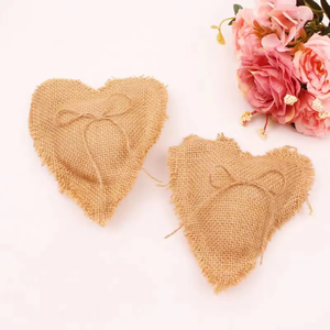 Nouveau Design Jute Décorations De <span class=keywords><strong>Mariage</strong></span> Jute Amour Oreiller Personnalisé Toile De Jute Anneau Oreillers Jute Naturel Accessoires pour Décorations De <span class=keywords><strong>Mariage</strong></span> - Product Image 4