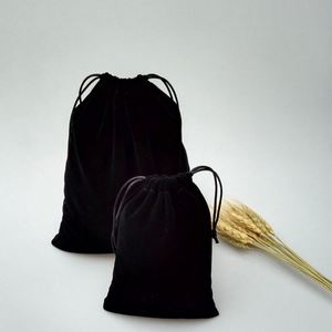 Velvet Drawstring Durable Reusable <b>Burlap</b> Jute Pouch Soft Biodegradable Recyclable Velvet Jewelry Gift <b>Bag</b> 9x12cm Drawstring - Product Image 2