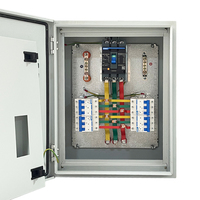 Caja de Control de Acero Inoxidable Plateada, Gabinete de Distribución Exterior Impermeable, Ensamblaje Completo