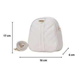 Bolso Bandolera Blanco para Mujer Fana, con Patrón Geométrico, Cierre de Cremallera, Moderno, para Uso Diario - Product Image 2