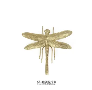 Legierung 3D Libelle Insekt Wandbehänge Kunst Aufkleber Wohnkultur Großhandel Harz Gold 7-10 Tage 200 Stück Form T/T 30% Anzahlung