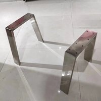 Modernes Z-Design Edelstahl-Möbelgestell Metalltischbeine Polierte Oberfläche Einfache Montage für Außenbereich und Wohnzimmer