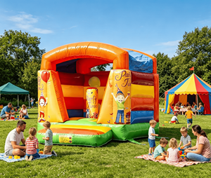 Château gonflable sur le thème de la fête, château de saut pour les anniversaires d'enfants, structure gonflable de qualité commerciale pour les fêtes et les événements - Product Image 5