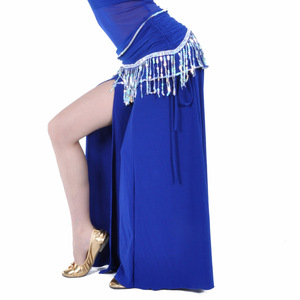 Pantalones de danza del vientre de pierna recta de una <span class=keywords><strong>sola</strong></span> apertura Pantalones de práctica de baile con abertura suelta para entrenamiento - Product Image 6